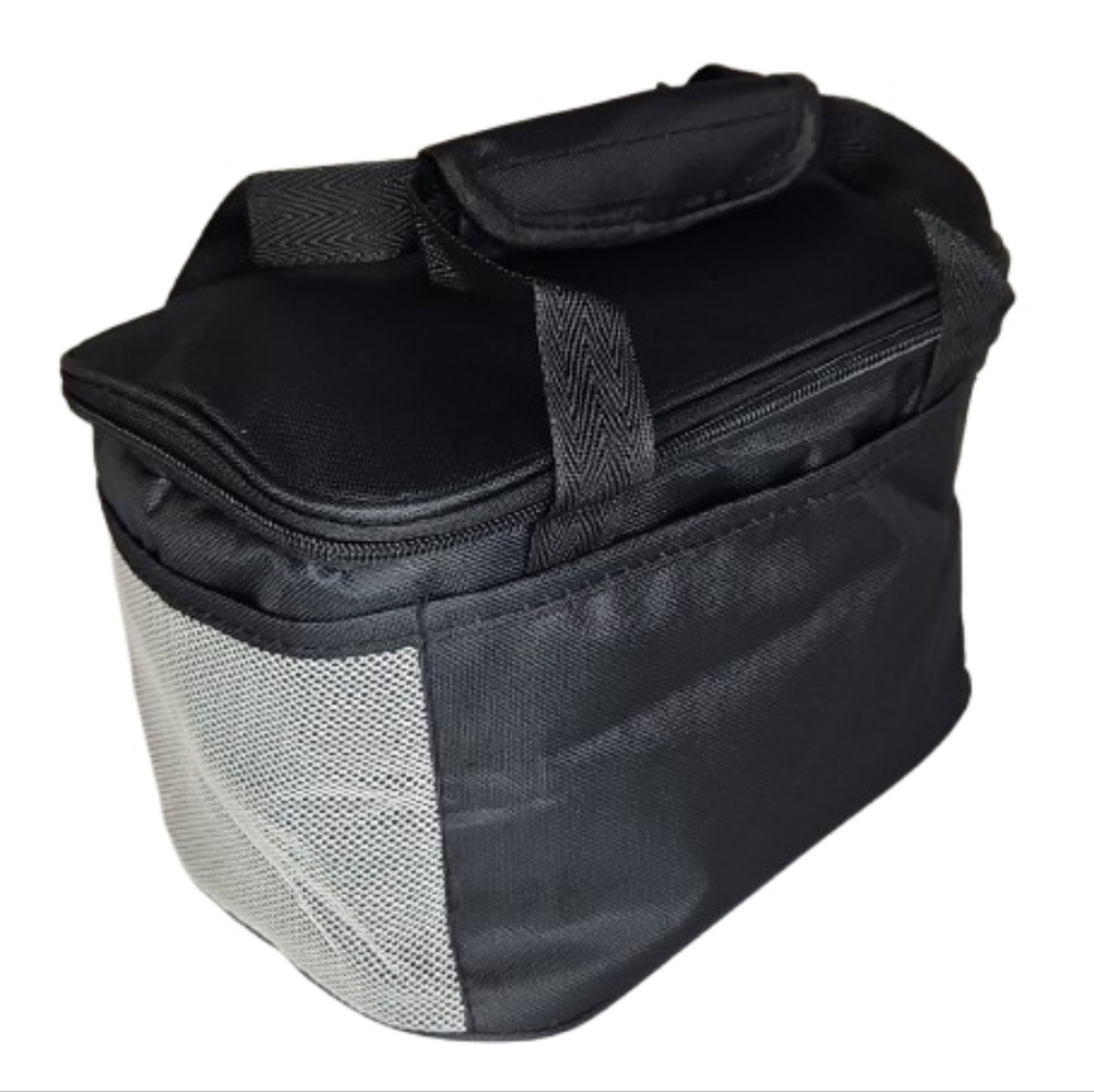 Black and Gray Insulated Lunch Bag